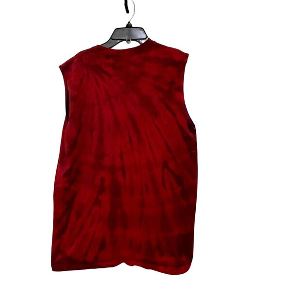 Puerto Vallarta Mexico Red Tie-Dye Sleeveless T-Shirt With Gecko Graphic - Picture 5 of 11